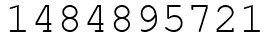 Число 1484895721.