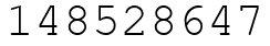 Число 148528647.
