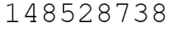 Число 148528738.