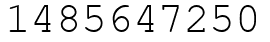 Число 1485647250.