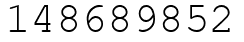 Число 148689852.