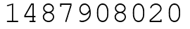Число 1487908020.