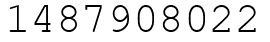 Число 1487908022.