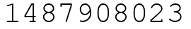 Число 1487908023.