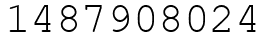 Число 1487908024.