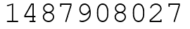 Число 1487908027.