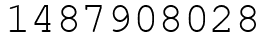 Число 1487908028.