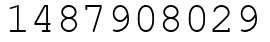 Число 1487908029.