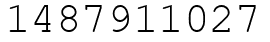 Число 1487911027.