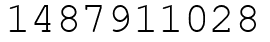 Число 1487911028.