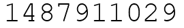 Число 1487911029.
