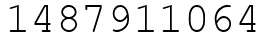 Число 1487911064.