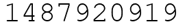 Число 1487920919.