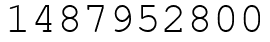 Число 1487952800.