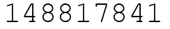Число 148817841.