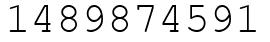 Число 1489874591.