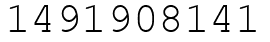 Число 1491908141.