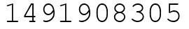 Число 1491908305.