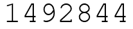 Число 1492844.