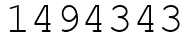 Число 1494343.