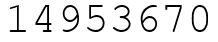 Число 14953670.