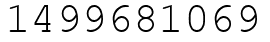 Число 1499681069.