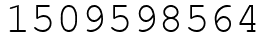 Число 1509598564.