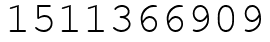 Число 1511366909.