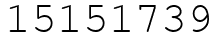 Число 15151739.