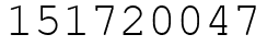 Число 151720047.