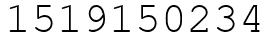 Число 1519150234.