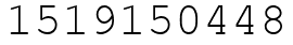 Число 1519150448.