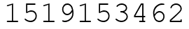 Число 1519153462.