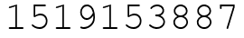 Число 1519153887.
