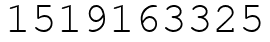 Число 1519163325.