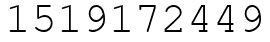 Число 1519172449.