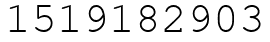 Число 1519182903.