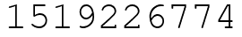 Число 1519226774.