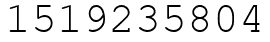Число 1519235804.