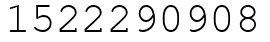 Число 1522290908.
