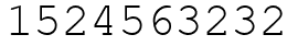 Число 1524563232.