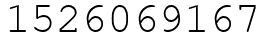 Число 1526069167.