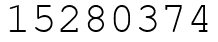 Число 15280374.