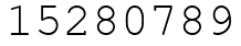 Число 15280789.