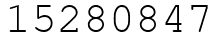 Число 15280847.