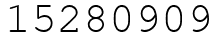 Число 15280909.