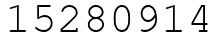 Число 15280914.