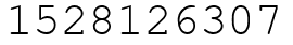 Число 1528126307.