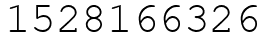 Число 1528166326.