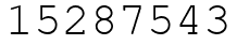 Число 15287543.